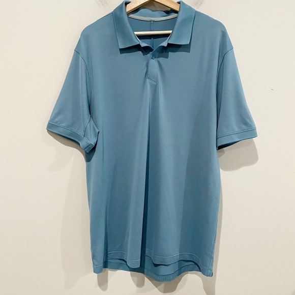 LULULEMON Tech Pique Polo Utility Blue M3BCSS Size XXL - Picture 2 of 10